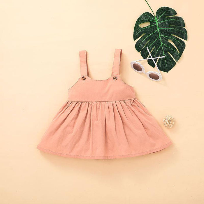 Baby Girls' Top + Suspender Skirt 2-piece Suit Skirt