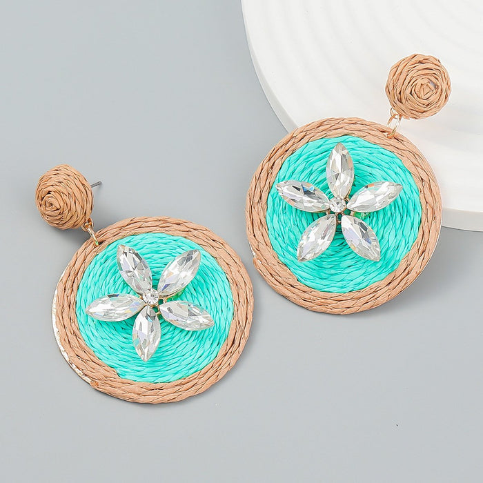 Exaggerated Boho Summer Beach Hand Braided Earrings