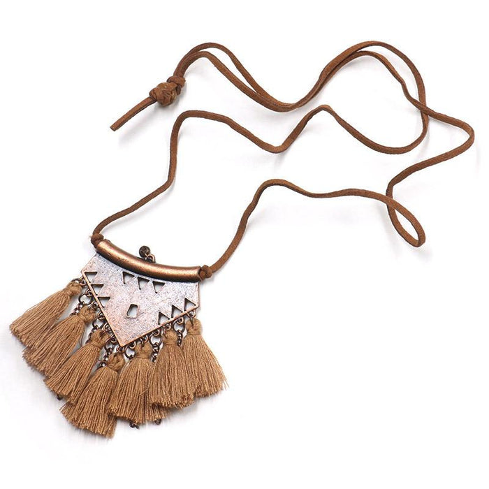 Fashion Tassel Pendant Necklace Women's Creative Chain Jewelry