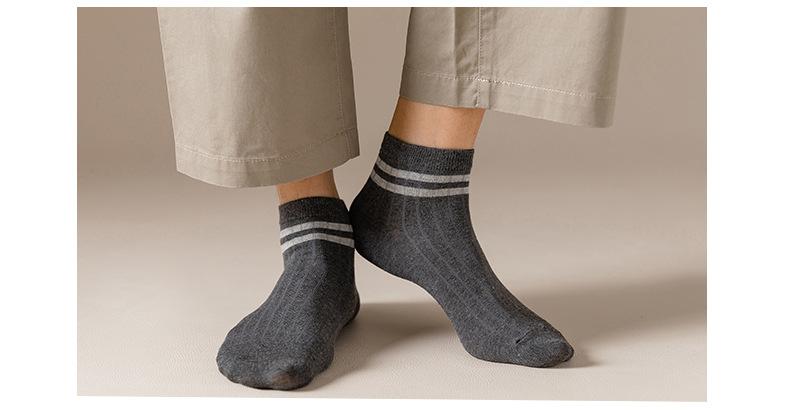 New Striped Boat Socks Sweat-absorbing Breathable Cotton Socks