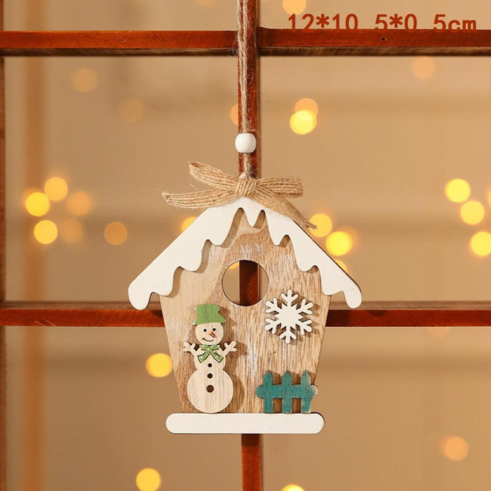 2022 Wooden Christmas Door Hanging Oranments