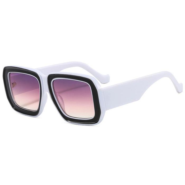 Fashion box contrast Sunglasses UV protection