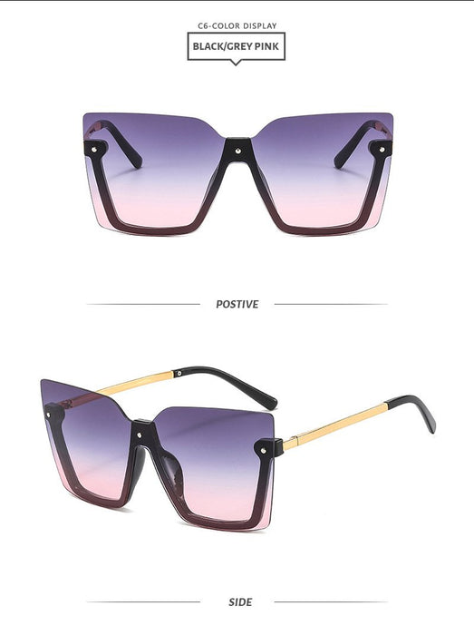 Lower half frame one piece Sunglasses