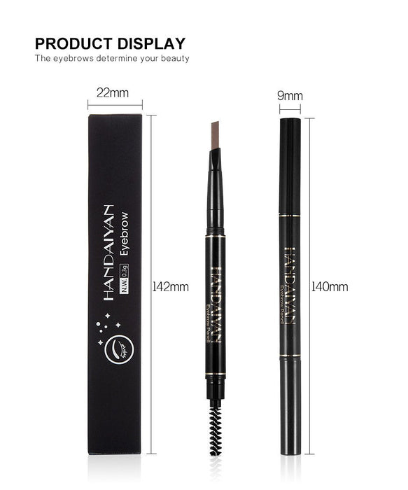 5-colour automatic rotary double head eyebrow pencil