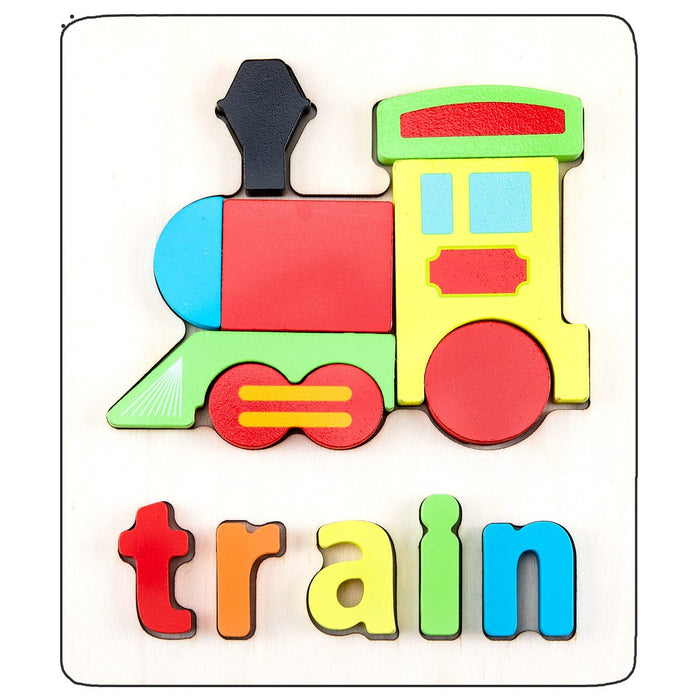 Children's Three-dimensional Cartoon Puzzle Wooden Toys