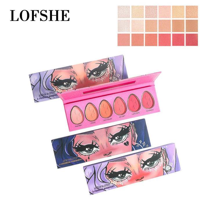 6 colour combination blush high gloss repair plate