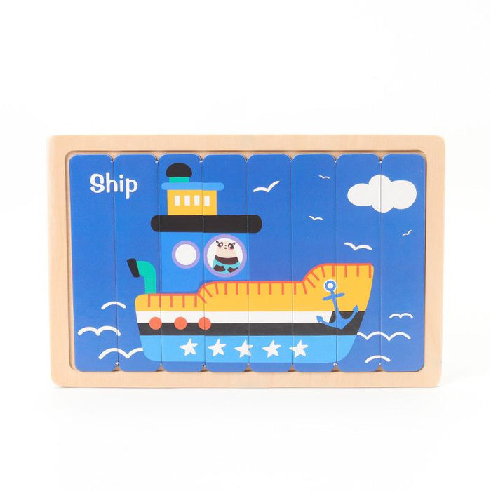 Horizontal Strip Puzzle Wooden Toy