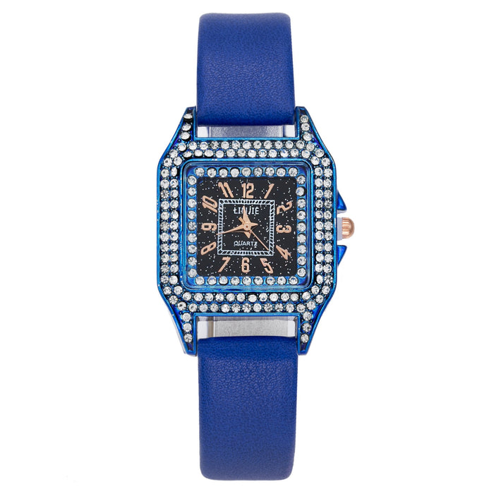 Fashion Star Studded Square Star Sky Digital Leisure Watch Llz20031