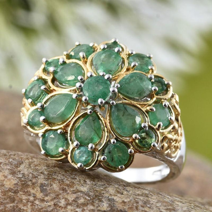 Fashion Gold colour Green  Zircon Rings