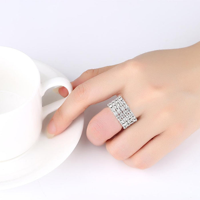 Rhinestone Elastic Ring