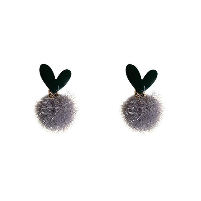 Heart Hairball Earrings