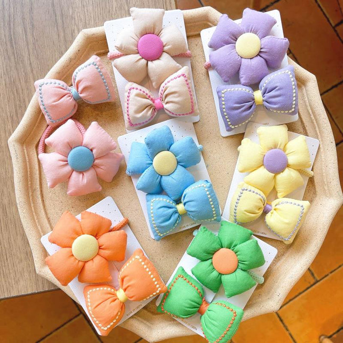 Children's hairpin headrope set bow hairpin