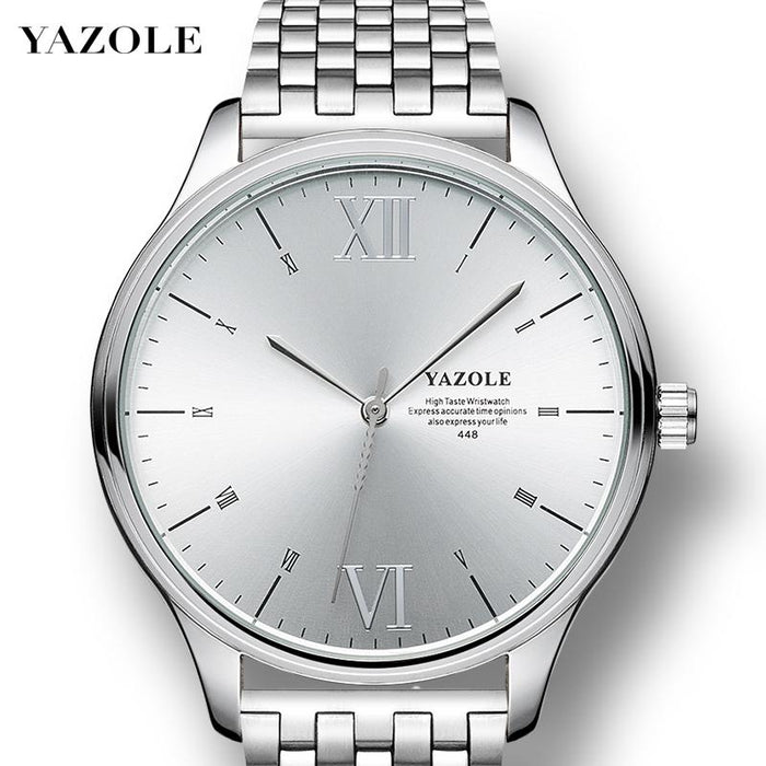 Men's Watches Men Luxury Brand YAZOLE Mens Business Watches Waterproof Full Stainless Steel Quartz Men's Watch Relogio Masculino