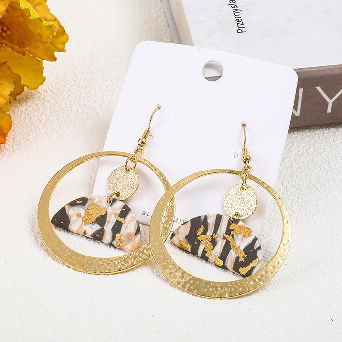 Morandi Soft Pottery Retro Palace Style Simple Earrings Earrings