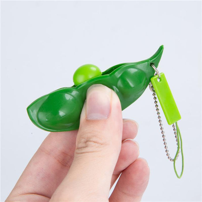 Pea Bean Keychain Decompression Squeeze Toy