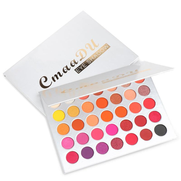 35 colour matte eye shadow disc waterproof flash