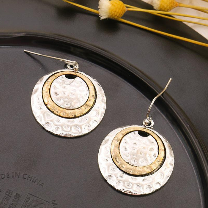 Women's Pop Geometric Metal Fashion Gradient Earrings