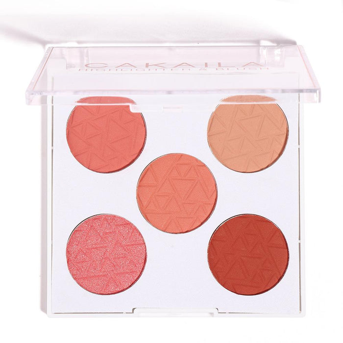 Five colour rouge cheeks red disc matte pearlescent