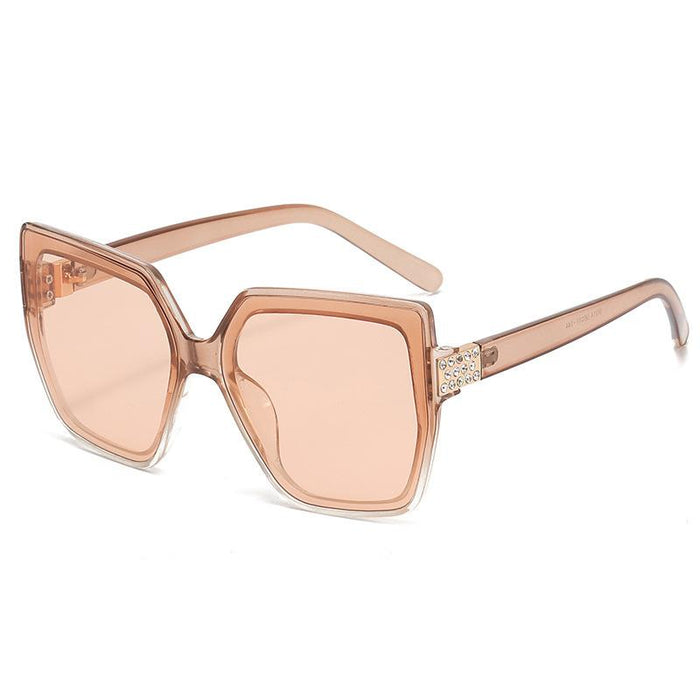 Retro large frame cat's eye square Sunglasses