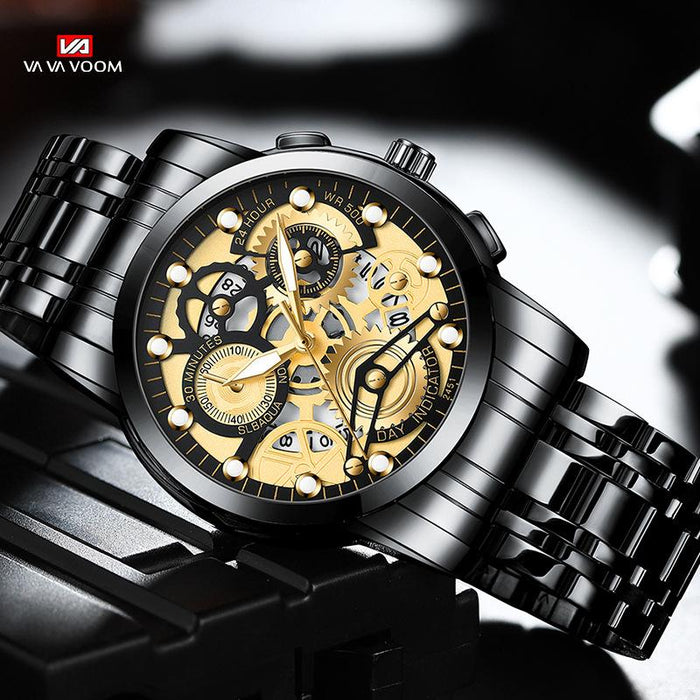 Men's Hollow Out Business Watch Trend Quartz Luminous VAVA2451