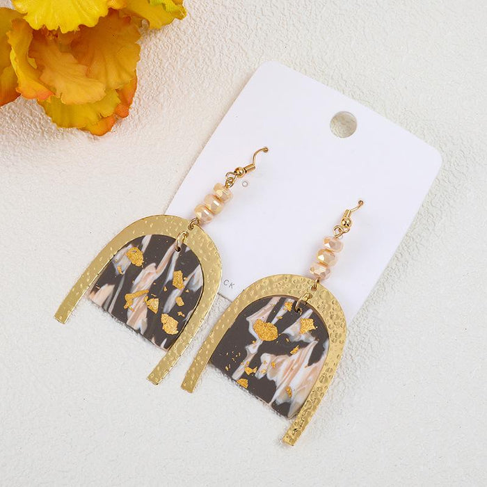 Morandi Soft Pottery Retro Palace Style Simple Earrings Earrings