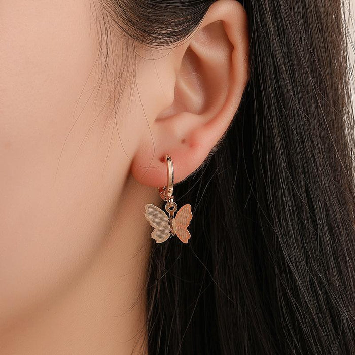 Frosted Butterfly Earrings