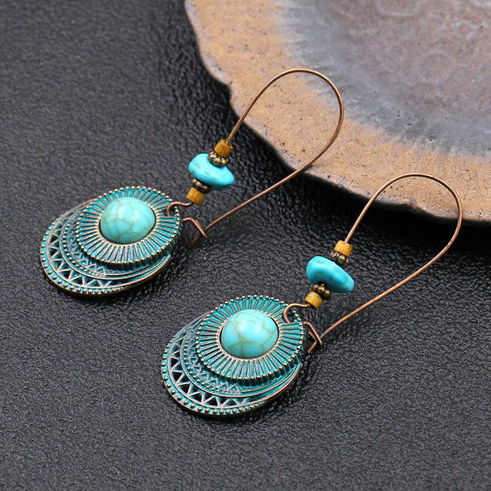 Women's Fashion Creative Round Alloy Earrings