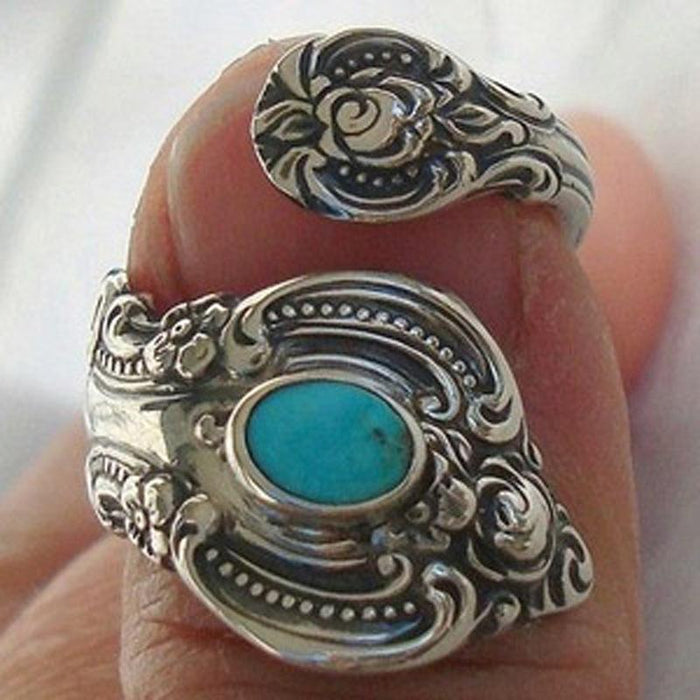 Creative Exaggeration Vintage Turquoise Ring