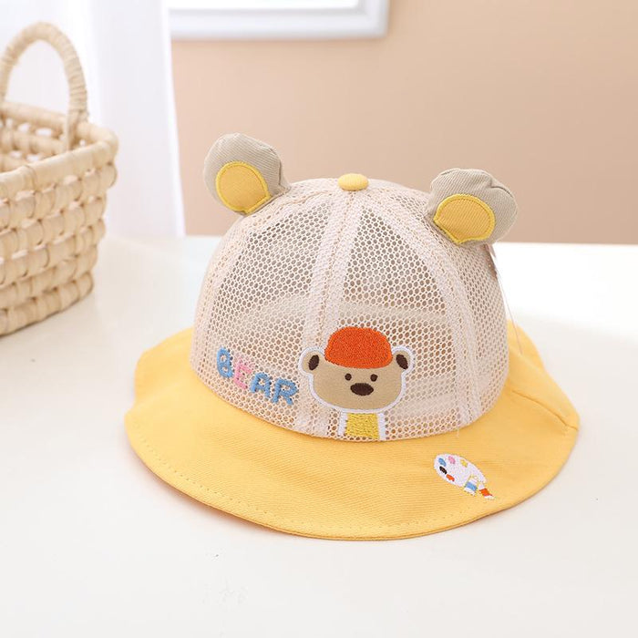 Summer Cute Baby Cartoon Bear Children Net Hat