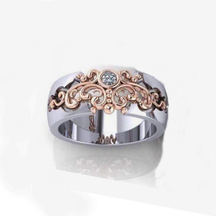 Fashion Classic Pattern Hollow Ring Female Jewelry