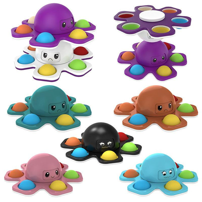 Face-changing Octopus Bubble Music Octopus Spinning Decompression Toy