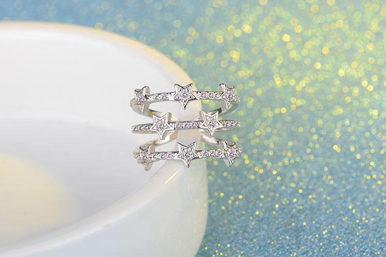 New Simple Small Star Personality Open Ring