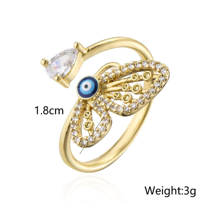 New Personality Hollow Butterfly Open Women's Ring