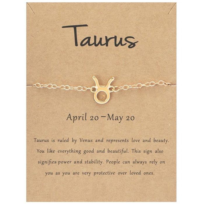 Twelve Constellations Bracelet Constellation Card Bracelet