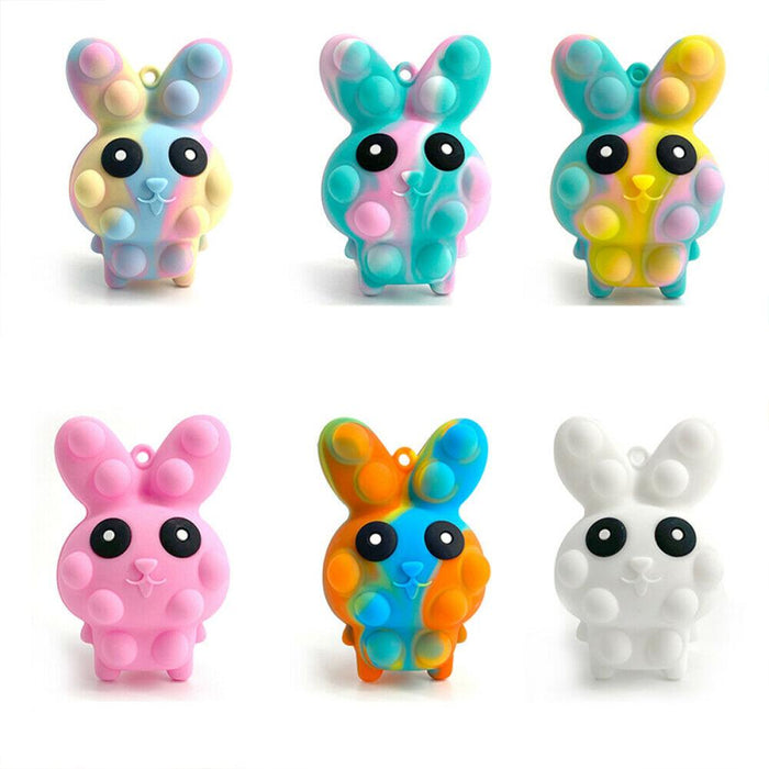 3D Rabbit Stress Relief Ball Anti Stress Fidget Toy Silicone