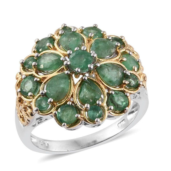 Fashion Gold colour Green  Zircon Rings