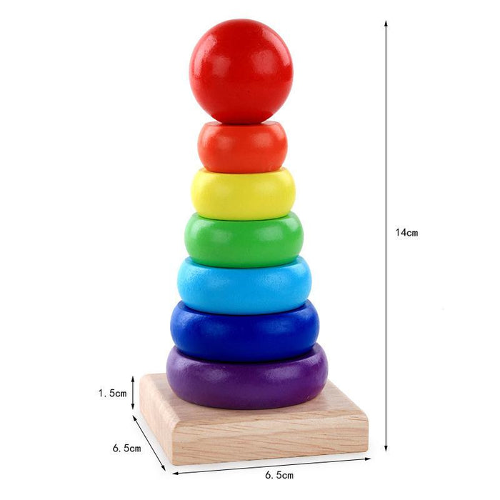 Children's Intelligence Rainbow Tower Wooden Toys