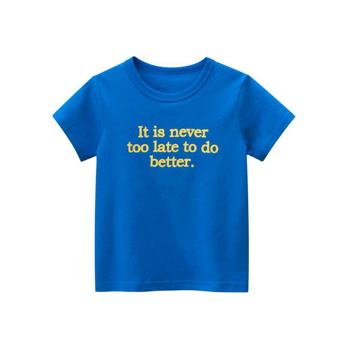 Children's printed short sleeve T-shirt