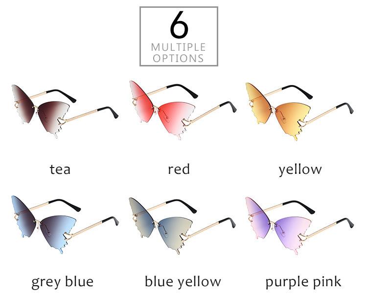 Butterfly sunglasses female large frame gradient