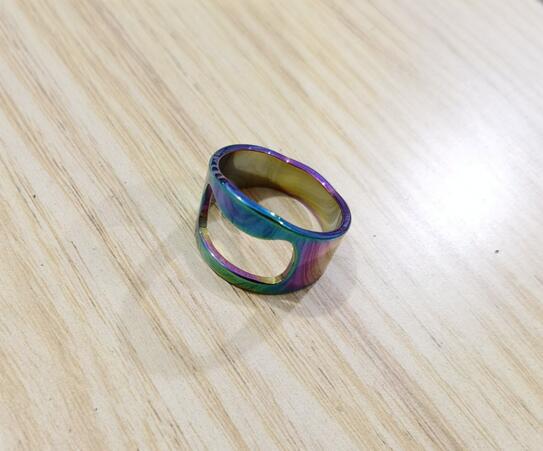 Corkscrew titanium ring