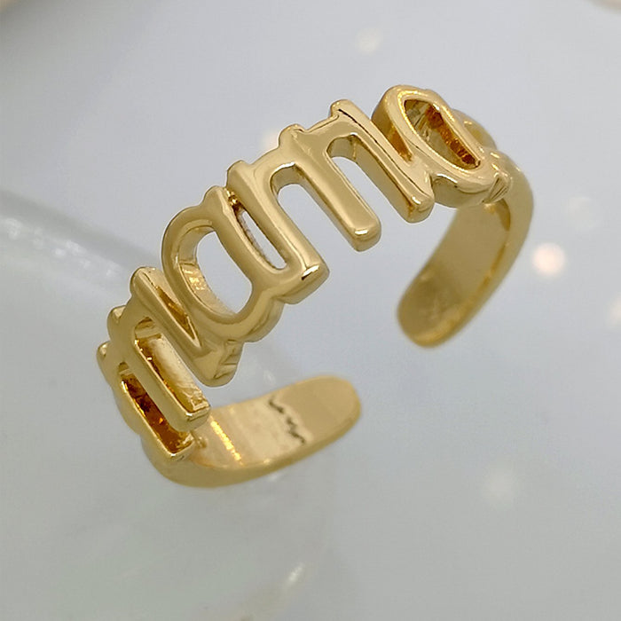 Creative Letter Mom Ring Mother's Day Gift