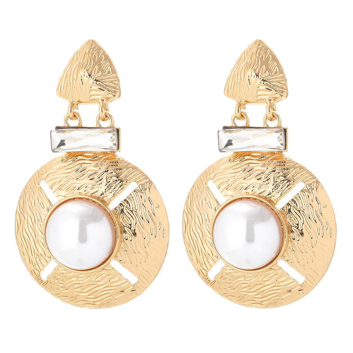 New Baroque Gold Round Female Earrings