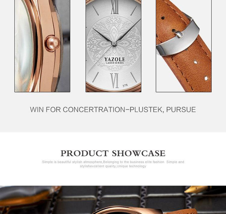 Mens Watches Top Brand Luxury YAZOLE Business Ultra-thin Fashion Male Clock