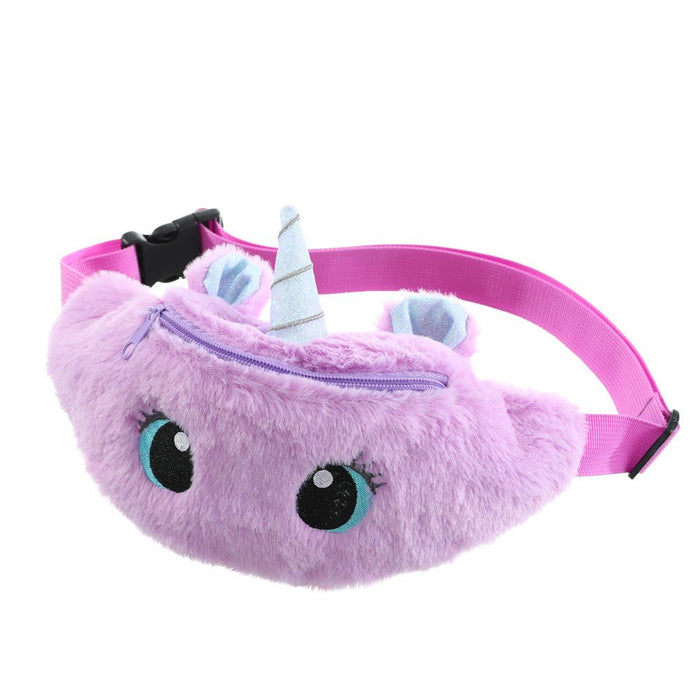 Unicorn Cartoon Plush Shoulder Bag | Purse For Girl