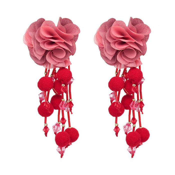 New Rose Fashion Tassel Women's Earrings Earrings