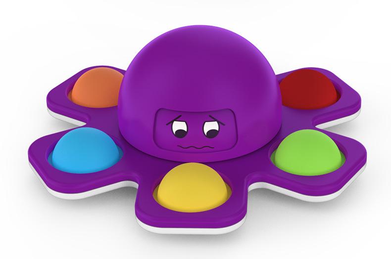 Face-changing Octopus Bubble Music Octopus Spinning Decompression Toy