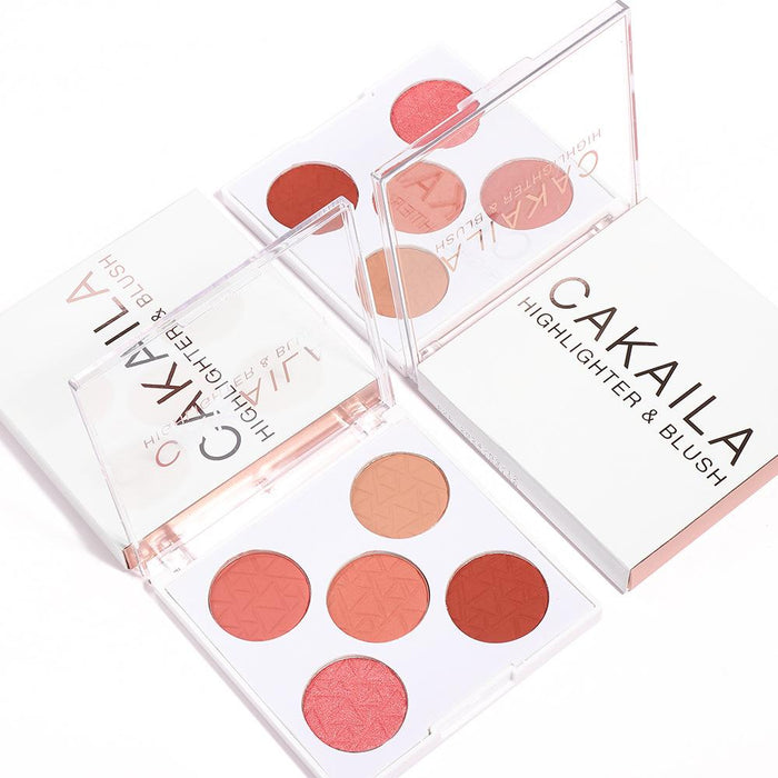 Five colour rouge cheeks red disc matte pearlescent