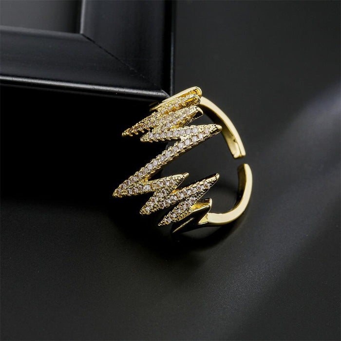 New ECG Gold Geometric Opening Ring