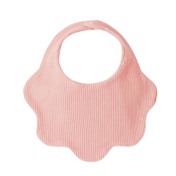 Cotton Waffle Towel Baby Petal Shaped Bib