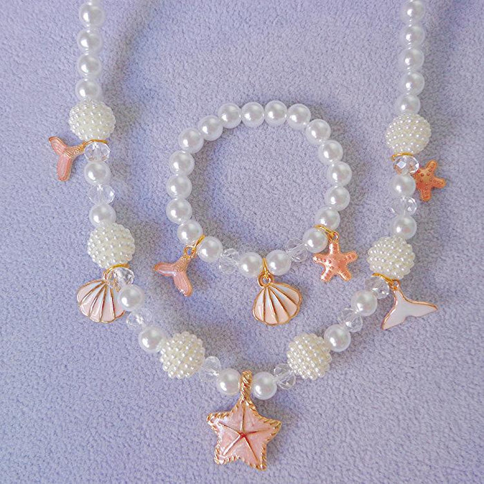 Children's Pearl Necklace Bracelet Set Underwater World Series